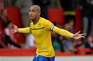 Images Dated 5th October 2013: Leon Clarke's Historic Goal: Coventry City's First in Sky Bet League One at Stevenage