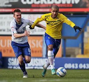 Images Dated 2013: Leon Clarke's Overpowering Moment: Coventry City's Triumph at Bury's Gigg Lane (Npower League One)