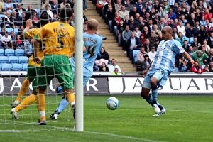 Images Dated 9th August 2008: Leon McKenzie Scores for Coventry City Against Norwich City in Coca-Cola Football Championship