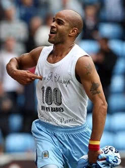 Images Dated 9th August 2008: Leon McKenzie's Thrilling Goal Celebration: Coventry City vs Norwich City in the Coca-Cola