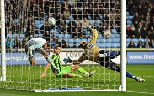 Images Dated 31st December 2011: Lucas Jutkiewicz Scores Coventry City's Second Goal Against Brighton & Hove Albion in Championship