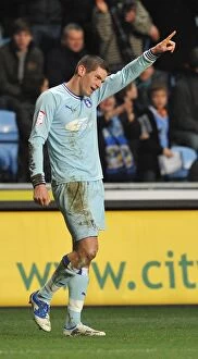 Images Dated 31st December 2011: Lucas Jutkiewicz's Brace: Coventry City's Second Goal vs. Brighton & Hove Albion