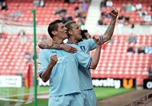 27-08-2011 v Middlesbrough, Riverside Collection: Lucas Jutkiewicz's Debut Goal: Coventry City at Middlesbrough, Championship 2011