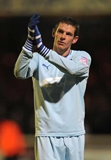 Images Dated 17th December 2011: Lucas Jutkiewicz's Emotional Tribute: Coventry City's Triumph over Peterborough United in Npower