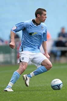 Images Dated 11th September 2010: Lukas Jutkiewicz of Coventry City Faces Off Against Leicester City in the Npower Championship at