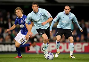Images Dated 19th September 2011: Lukas Jutkiewicz Escapes Jimmy Bullard: Coventry City vs Ipswich Town