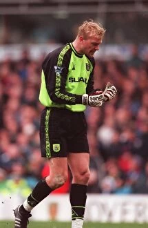 27th February 1999 - FA Carling Premiership - Aston Villa v Coventry City - Villa Park Collection: Magnus Hedman's Jubilant Moment: Aston Villa's First Goal Against Coventry City