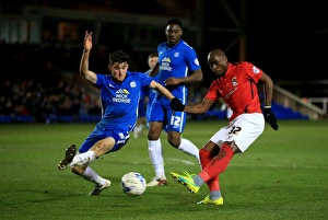 Season 2015-16 Prints: Marc-Antoine Fortune Scores Past Sliding Jack Baldwin in Sky Bet League One