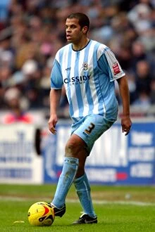 Images Dated 25th February 2006: Marcus Hall vs Burnley: A Moment from Coventry City's February 25, 2006 Match at Ricoh Arena