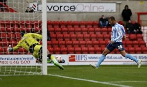 Images Dated 24th October 2015: Marcus Tudgay Scores Coventry City's Second Goal in Sky Bet League One Match Against Swindon Town