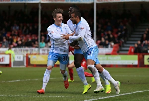 Sky Bet League One - Crawley Town V Coventry City - Broadfield Stadium Prints: Marcus Tudgay's Thrilling First Goal for Coventry City in Sky Bet League One Against Crawley Town