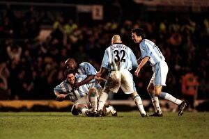 01-01-2001 v Manchester City Collection: Mark Edworthy's Dramatic Equalizer: Coventry City vs. Manchester City (FA Carling Premiership)