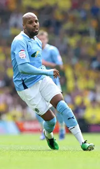 Season 2010-11 Prints: Marlon King Leads Coventry City Charge Against Norwich City in Championship Clash (07-05-2011)