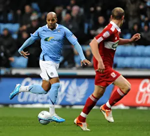 Images Dated 2010: Marlon King vs. David Wheater: Intense Rivalry in Coventry City vs