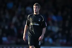 Images Dated 2009 December: Martin Cranie in Championship Battle: Coventry City vs Scunthorpe United (December 6)