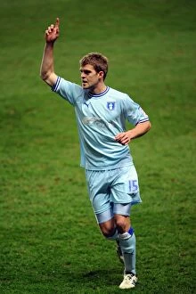 Images Dated 6th March 2012: Martin Cranie Faces Crystal Palace at Ricoh Arena: Coventry City vs