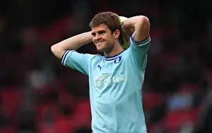 17-03-2012 V Watford, Vicarage Road Prints: Martin Cranie vs. Watford: A Fierce Face-Off in the Npower Championship (17-03-2012)