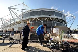 Images Dated 22nd October 2011: Memorial Garden Tribute: Coventry City vs Burnley (October 22, 2011, Ricoh Arena)