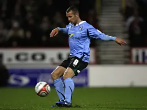 Images Dated 2010 November: Michael Doyle of Coventry City Facing Off Against Nottingham Forest in the Npower Championship at City Ground