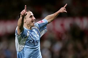 Images Dated 26th September 2007: Michael Mifsud's Double: Coventry City's Historic Upset over Manchester United in Carling Cup