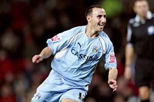 Images Dated 26th September 2007: Michael Mifsud's Double Stunner: Coventry City's Shocking Upset Over Manchester United in Carling