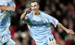Classic Match Prints: Michael Mifsud's Double Stunner: Coventry City's Historic Upset at Old Trafford (September 2007)