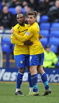 Images Dated 2014 February: Mike Petrasso Scores Coventry City's Consolation Goal vs