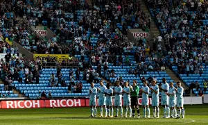 Images Dated 2012 March: Minutes Applause for Fabrice Muamba: Coventry City Players Show Solidarity (2012)