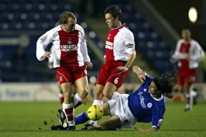Images Dated 2005: Nalis Sliding Challenge: Morrell and Hughes vs Leicester City (2004)
