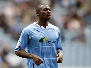Images Dated 2010 August: Nathan Cameron Faces Off Against Portsmouth at Ricoh Arena (Npower Championship 2010)