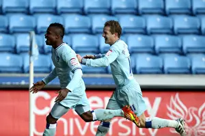 Images Dated 2012 January: Nimely and McSheffrey's Double Strike: Coventry City's Championship Victory Moment (21-01-2012)