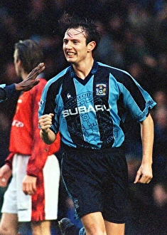 Noel Whelan Scores the Opener Against Manchester United in FA Premiership