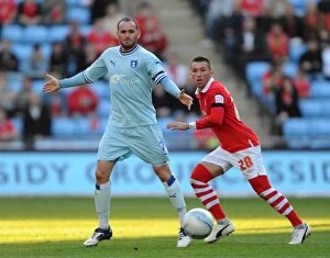 Images Dated 15th October 2011: Npower Championship Clash: Coventry City vs. Nottingham Forest - David Bell vs