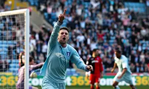 Images Dated 2012 March: Oliver Norwood Scores Coventry City's Second Goal Against Portsmouth in Npower Championship (24-03-2012)
