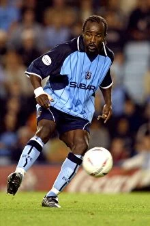 Images Dated 27th August 2003: Patrick Suffo's Determined Performance: Coventry City vs Nottingham Forest in Nationwide League