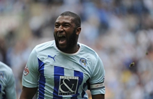 Images Dated 2014 September: Reda Johnson's Euphoric Goal Celebration: Coventry City's Victory over Yeovil Town (Sky Bet League One)