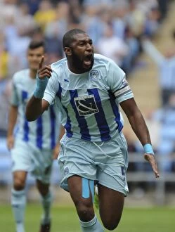 Images Dated 13th September 2014: Reda Johnson's Euphoric Goal: Coventry City's Triumph over Yeovil Town (Sky Bet League One)