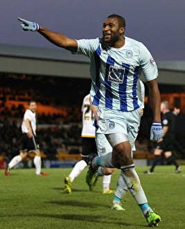 Images Dated 2014 December: Reda Johnson's Strike: Coventry City's Thrilling Opener in Sky Bet League One at Port Vale's Vale Park