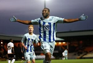 Images Dated 13th December 2014: Reda Johnson's Thrilling Opener: Coventry City's Exhilarating Start at Port Vale's Vale Park