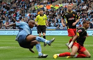 Images Dated 2nd May 2010: Referee Mark Halsey Focuses on the Action: Coventry City vs. Watford