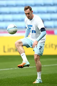 Images Dated 2012 April: Richard Keogh Gears Up for Peterborough United Clash in Know the Score T-Shirt (Npower Championship)
