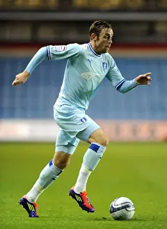 Images Dated 1st November 2011: Richard Keogh Leads Coventry City in Npower Championship Battle at The Den Against Millwall (1st November 2011)