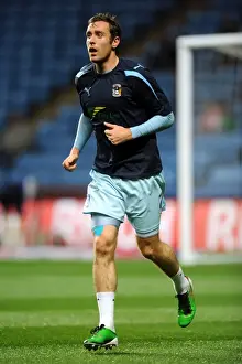 Images Dated 27th September 2011: Richard Keogh's Pre-Match Routine: Coventry City FC vs Blackpool (Npower Championship)