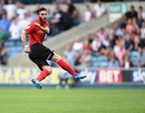 Sky Bet League One - Millwall v Coventry City - The New Den Collection: Romain Vincelot's Determined Shot: Coventry City vs Millwall in Sky Bet League One