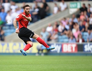 Football Birmpics Prints: Romain Vincelot's Determined Shot: Coventry City vs Millwall in Sky Bet League One