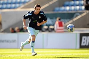 Images Dated 15th October 2011: Roy O'Donovan vs Nottingham Forest: Coventry City's Striker in Action at Ricoh Arena