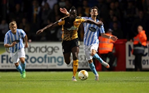 Images Dated 2015 July: Ruben Lameiras vs Jordan Slew: A Clash of Talents in Coventry City's Pre-Season Friendly at Abbey Stadium