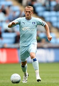 Images Dated 20th August 2011: Sammy Clingan in Action for Coventry City Against Watford at Ricoh Arena (2011)