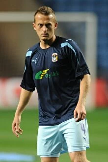 Images Dated 27th September 2011: Sammy Clingan of Coventry City in Pre-Match Warm-Up at Ricoh Arena vs Blackpool