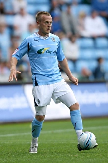 Images Dated 2010 September: Sammy Clingan Faces Off Against Leicester City